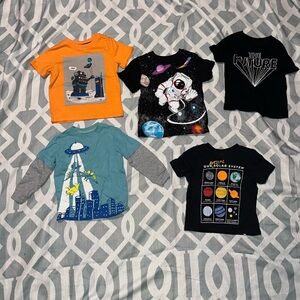 Space-Themed Kids T-Shirt Set size 2T